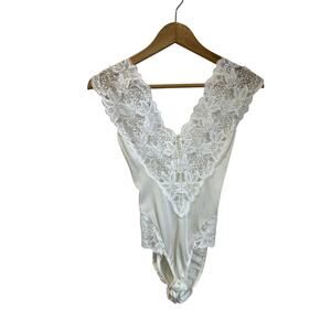 Vintage Henson Kickernick‎ Lace Teddy Lingerie Romantic Cottagecore Size S